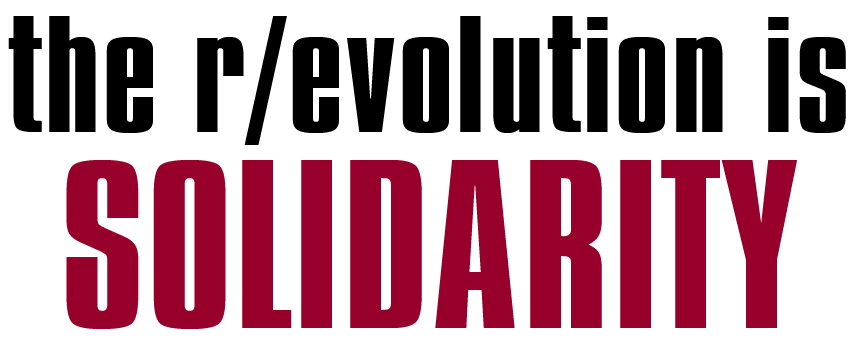 The R/evolution is Solidarity Logo